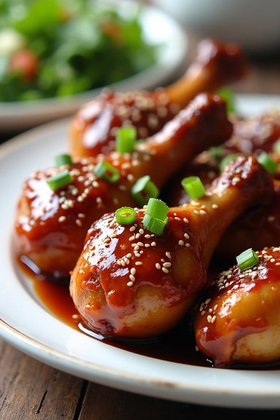 teriyaki glazed grilled drumsticks