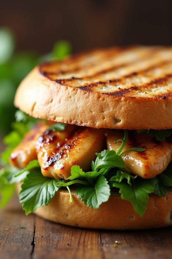 thai peanut chicken panini