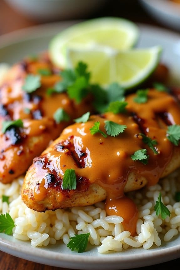 thai peanut grilled chicken recipe