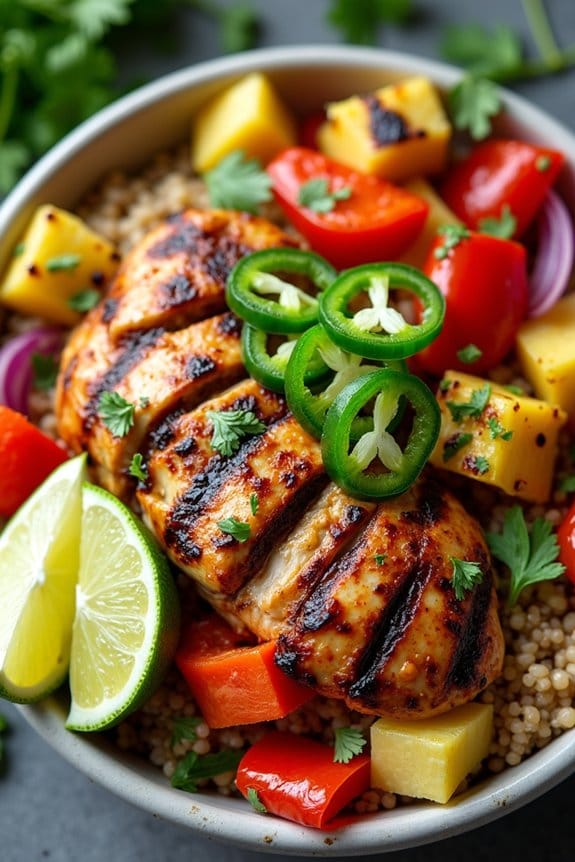tropical grilled chicken fajita