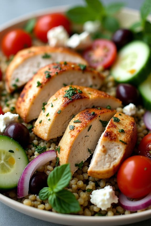 vibrant mediterranean quinoa salad