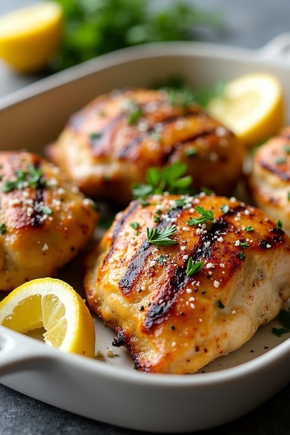 zesty garlic parmesan chicken thighs
