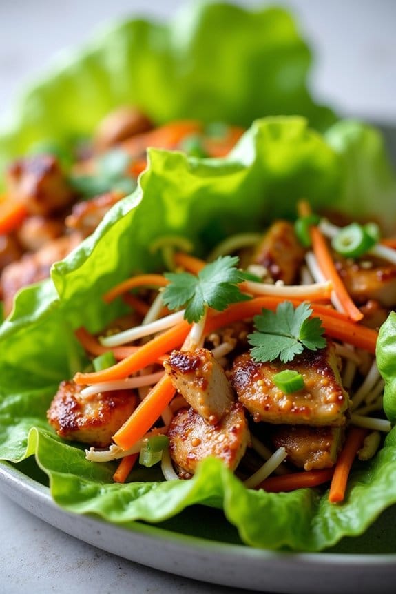 zesty healthy chicken wraps