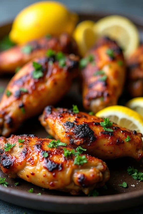 zesty mediterranean grilled wings
