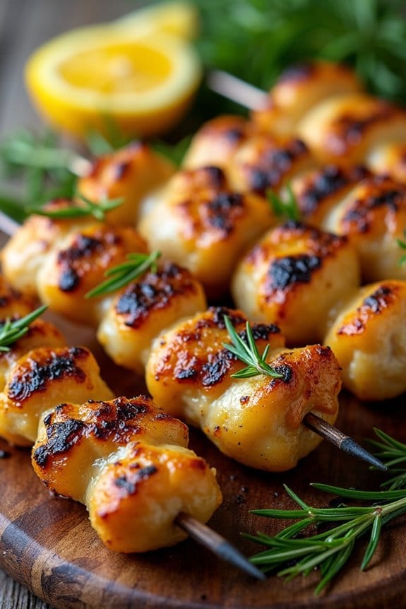 zesty rosemary lemon chicken skewers