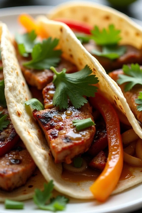asian pork fajitas recipe