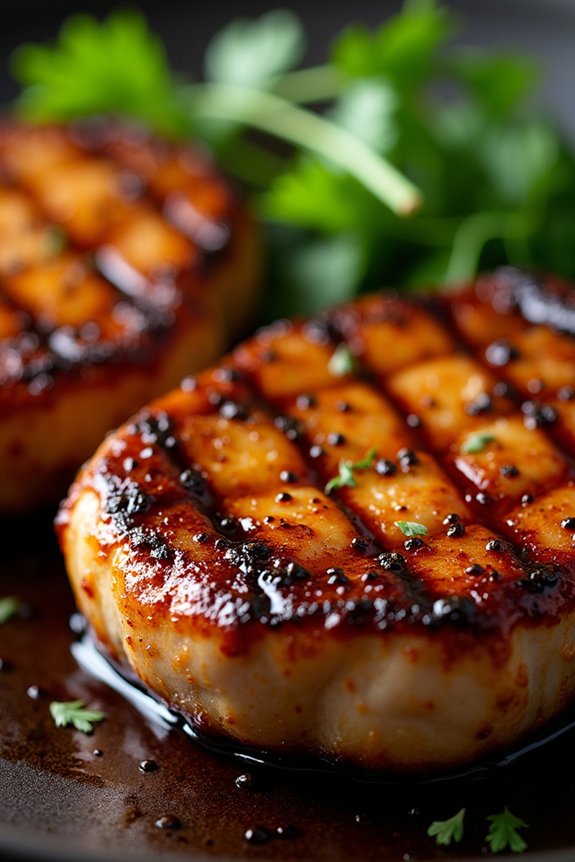 balsamic glazed grilled pork chops