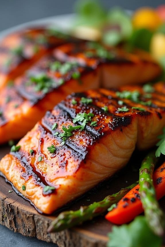 balsamic glazed grilled salmon