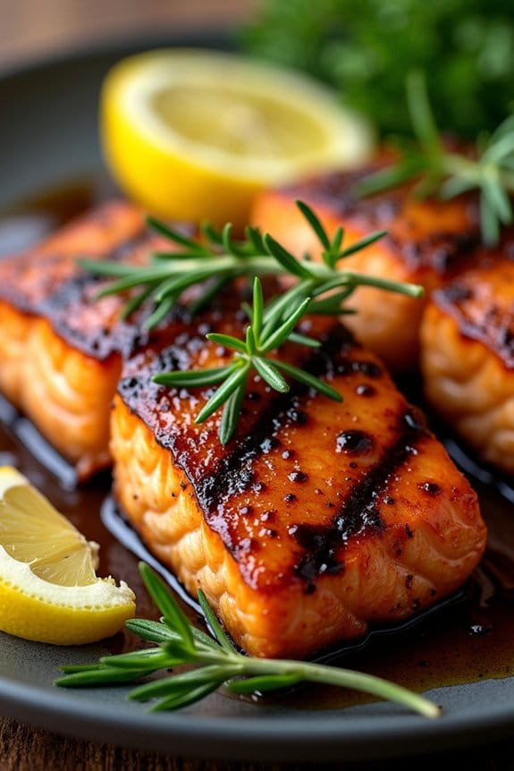 balsamic glazed grilled salmon