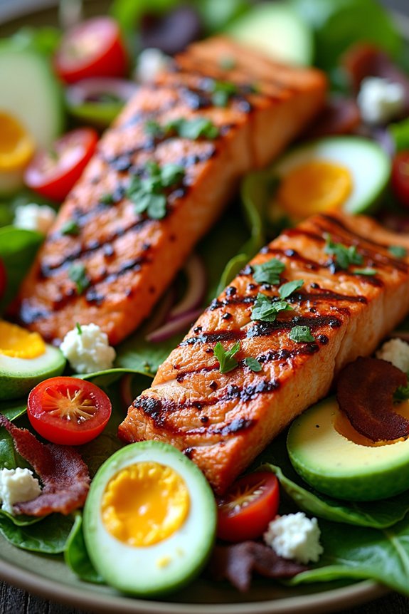 balsamic salmon salad delight