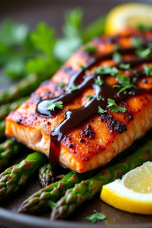 balsamic salmon with asparagus