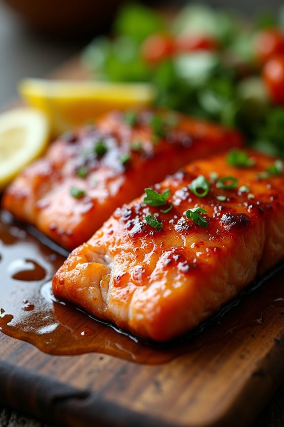 bourbon glazed spicy salmon recipe