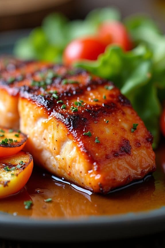 bourbon infused grilled salmon delight
