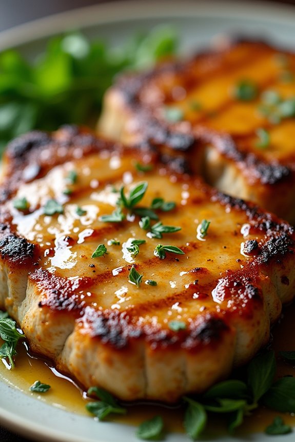buttery dijon mustard pork chops
