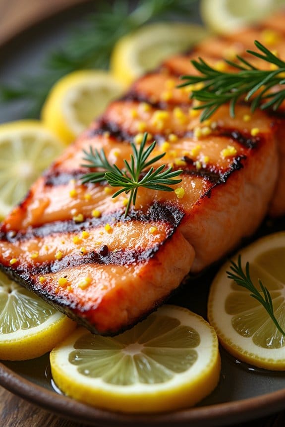 buttery lemon grilled salmon