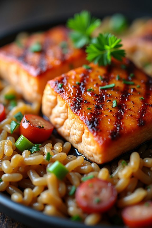 cajun grilled salmon dinner
