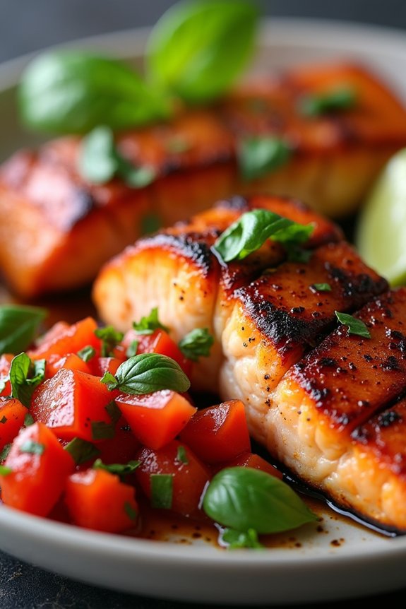 cajun salmon with salsa