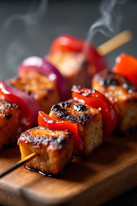 cajun spiced grilled pork skewers