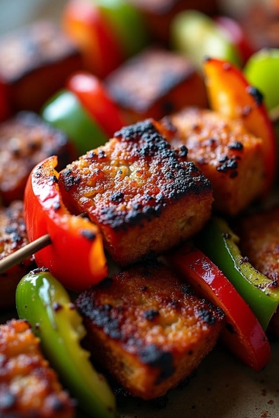 caribbean spiced pork skewers