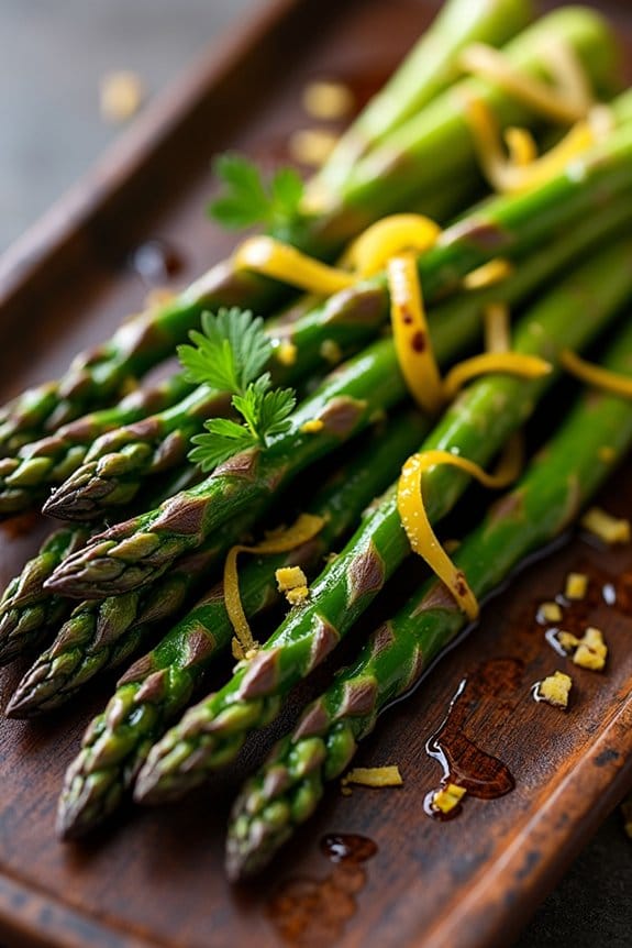 charred asparagus with lemon