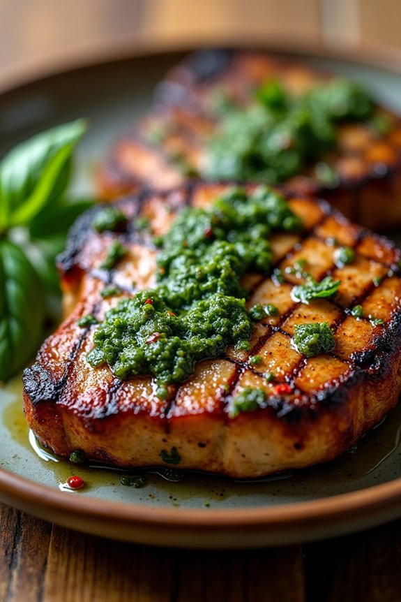 chimichurri marinated grilled pork