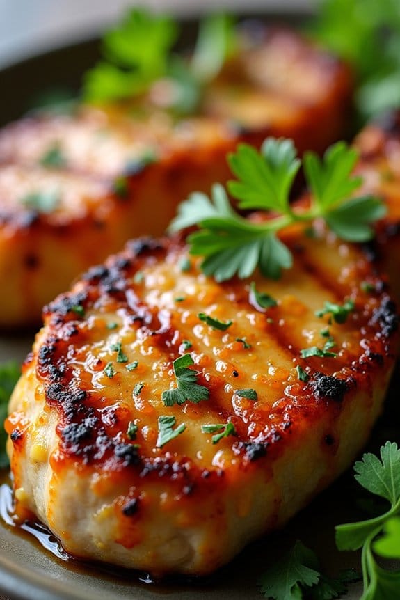 citrus glazed grilled pork chops
