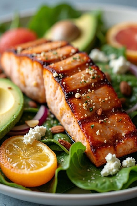 citrus grilled salmon salad