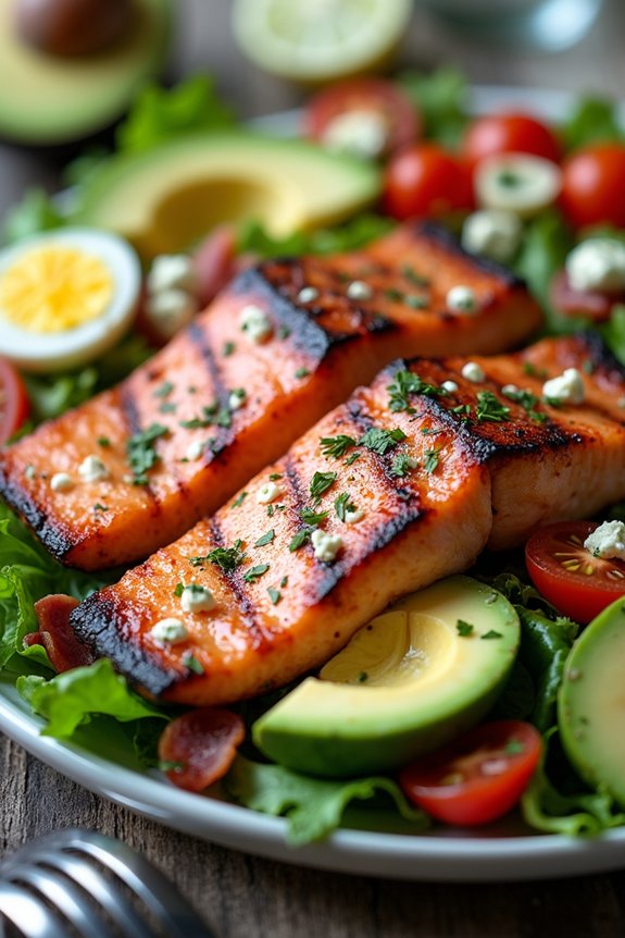 citrus herb grilled salmon salad