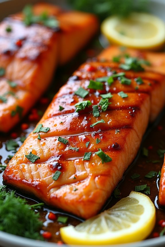 citrus hot honey salmon