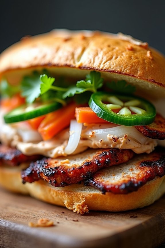 coconut milk grilled pork banh mi