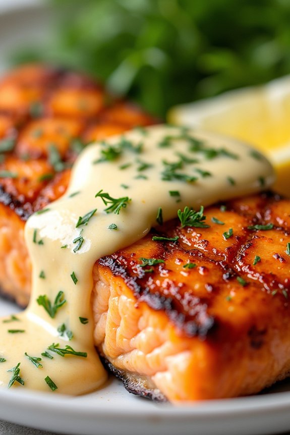creamy dill mustard salmon