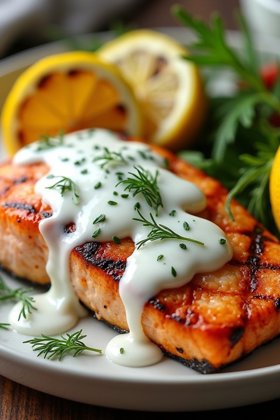 creamy grilled salmon delight