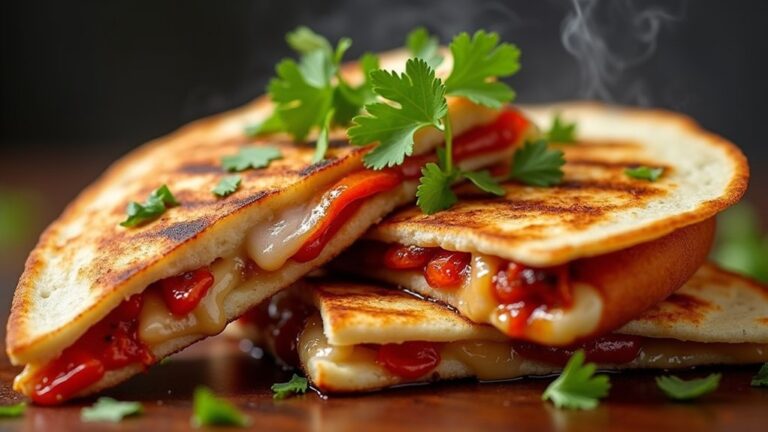 crispy grilled pork quesadillas