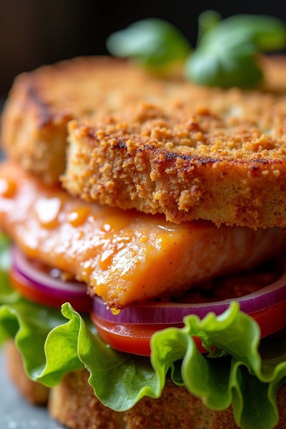 crispy salmon sandwich recipe