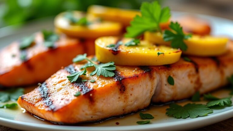 delicious salmon and vegetables