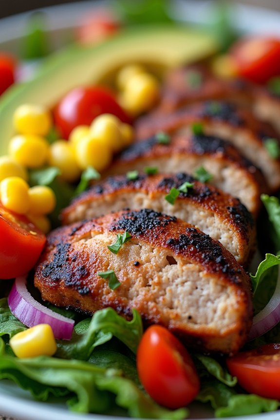 flavorful grilled pork salad