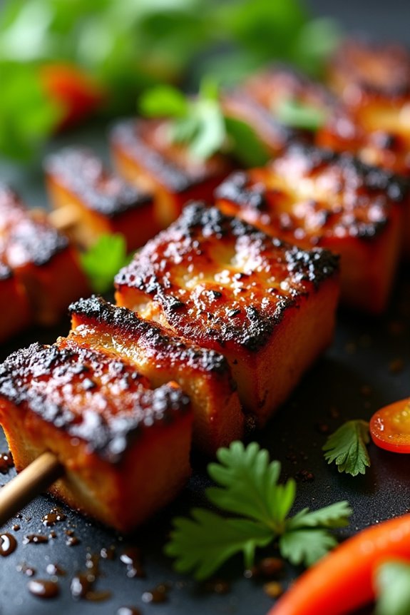 flavorful grilled pork skewers