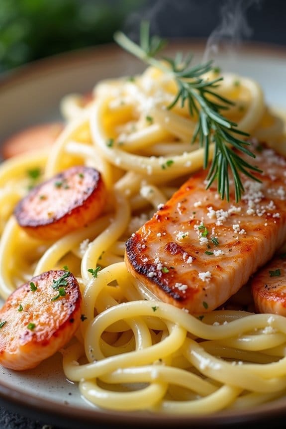flavorful salmon pasta delight