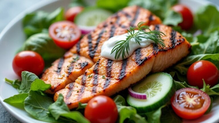 fresh grilled salmon salads