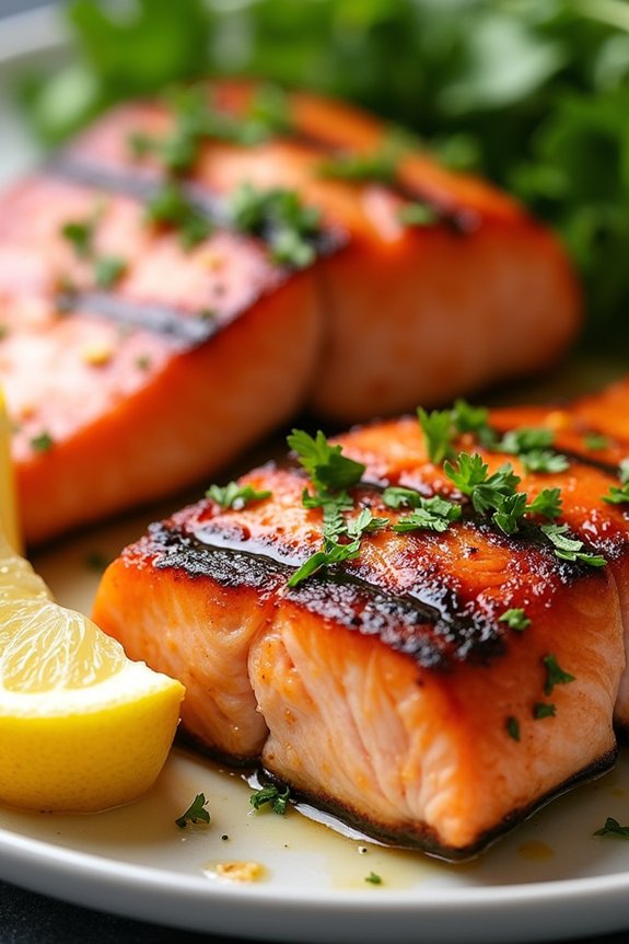 garlic butter grilled salmon
