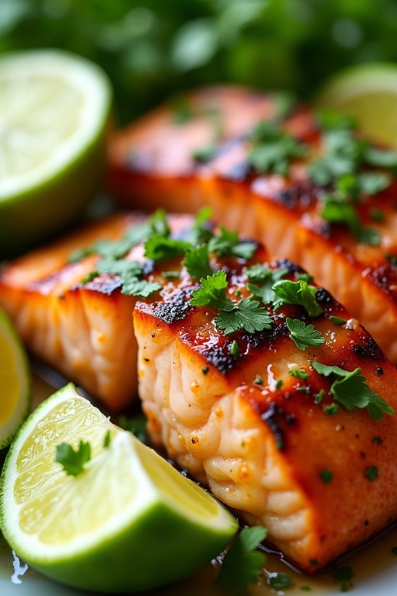 garlic butter lime salmon