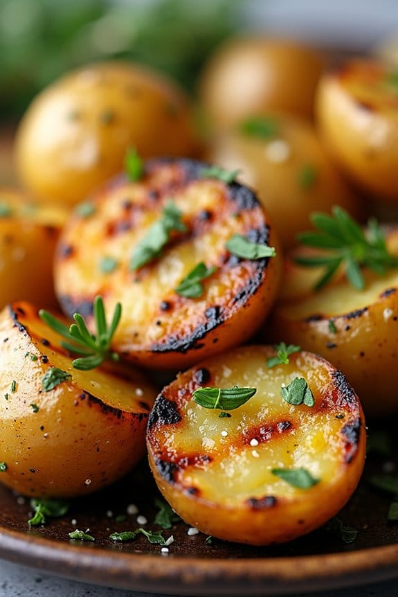 garlic herb grilled potatoes