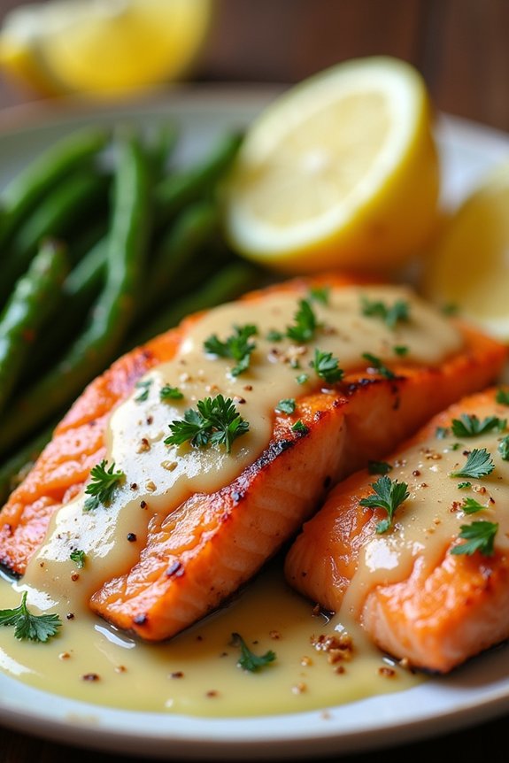 garlic lemon butter salmon