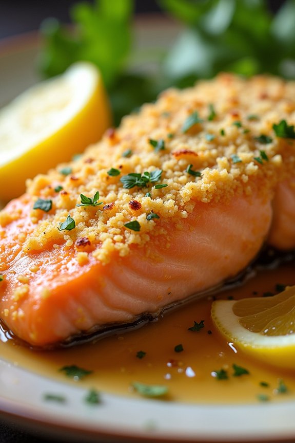 garlic parmesan crusted salmon