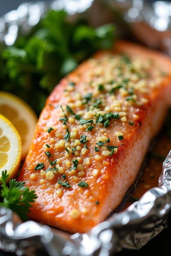 garlic parmesan grilled salmon