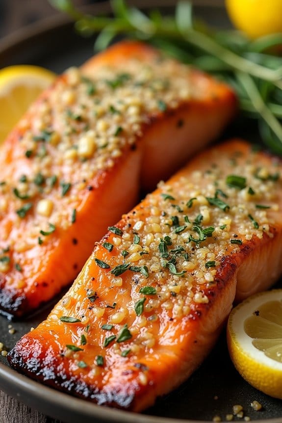 garlic parmesan grilled salmon
