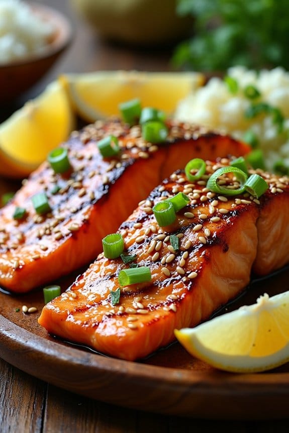 ginger sesame marinated salmon