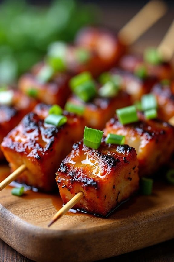 ginger soy glazed skewers
