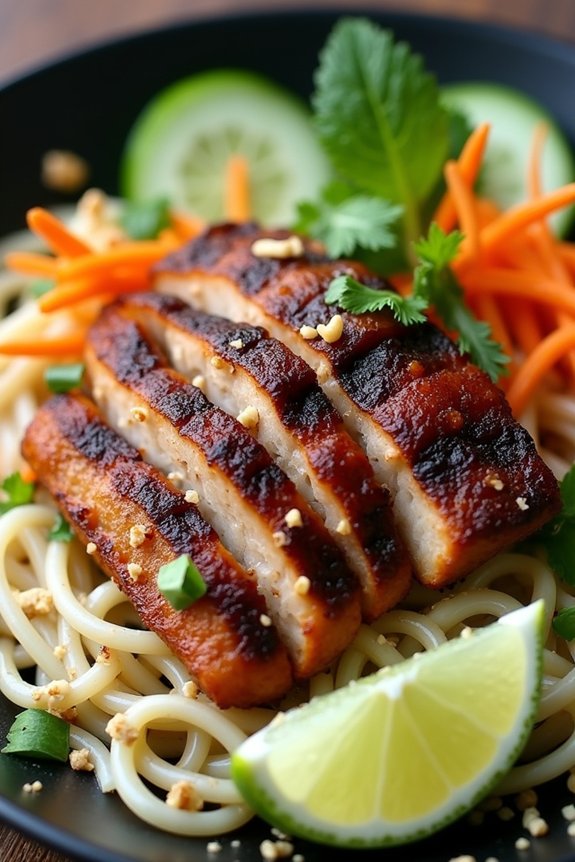 ginger soy marinated grilled pork