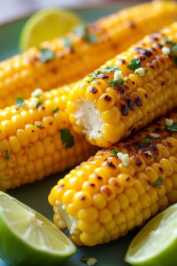 grilled corn with herb butter